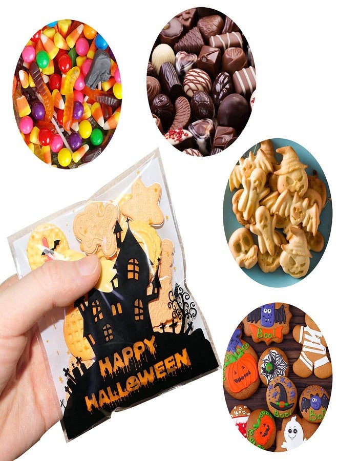 HADDIY Halloween Small Cellophane Candy Bags,300 Pcs Self Adhesive Clear Cookie Treat Bags for Kids Halloween Party Favor and Gift Packing - Image 3